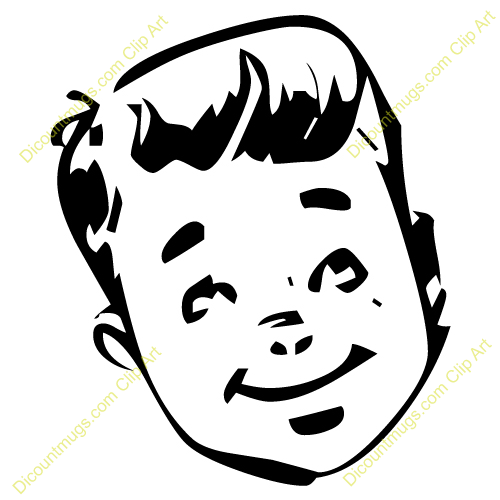 Clipart 12092 1950s Young Boy   1950s Young Boy Mugs T Shirts