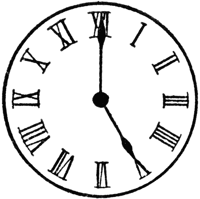 Clock 5 00   Clipart Etc
