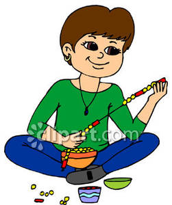 Girl Stringing Beads   Clipart Panda   Free Clipart Images