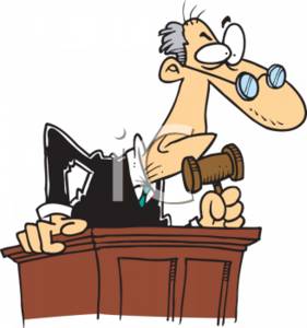 Judge With His Gavel Clipart Image