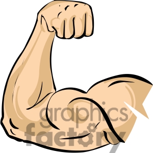 Royalty Free Arm Flexing Bicep Muscle Clipart Image Picture Art