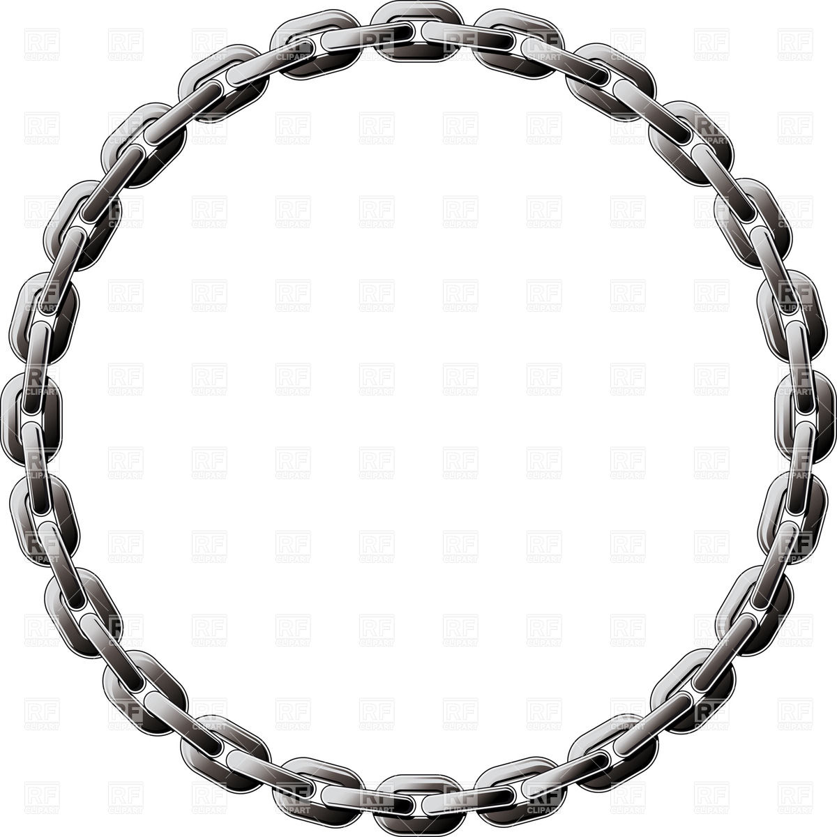 Steel Chain Coiled In A Circle Download Royalty Free Vector Clipart