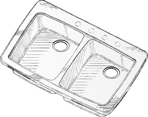 Steel Double Sink Clip Art At Clker Com   Vector Clip Art Online