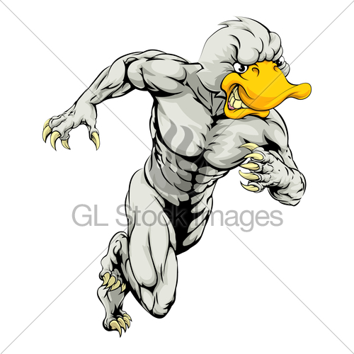 An Illustration Of A Mean Tough Looking Duck Sp