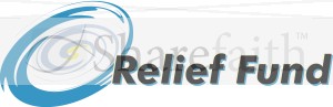 Blue Hurricane Symbol With Relief Fund   Natural Disaster Clipart