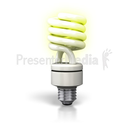 Cfl Light Bulb Lite Up   Science And Technology   Great Clipart For