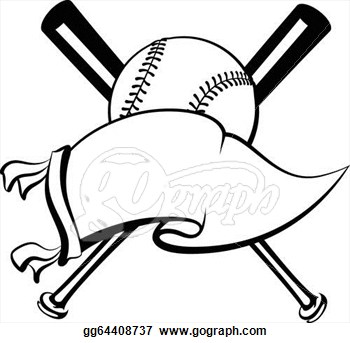 Clip Art Vector   Baseball Or Softball Pennant  Stock Eps Gg64408737    