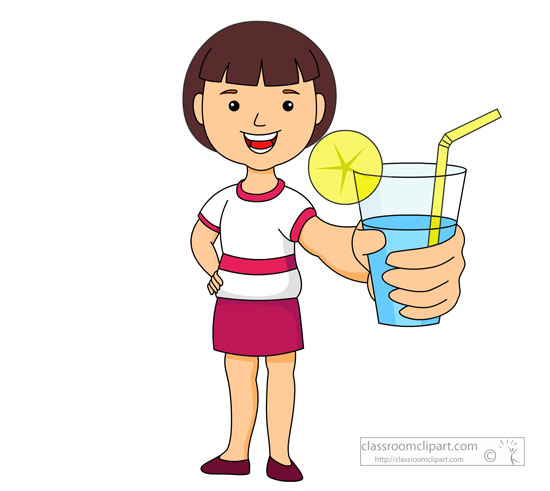 Clipart   Holding A Large Cold Drink With Straw   Classroom Clipart