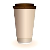 Cup Clipart 4297451 Large Brown Hot Coffee Or Tea Disposable Paper Cup