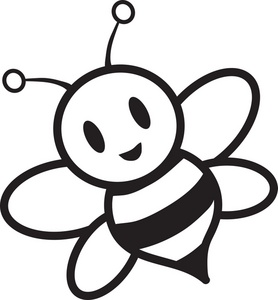 Cute Bee Clipart Black And White Bumble Bee Clipart Image Cute