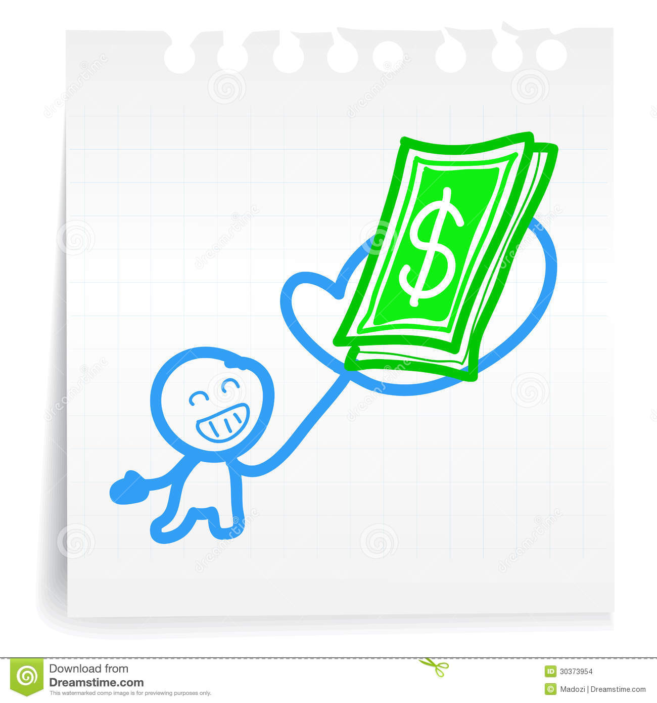 Get Paid Cartoon On Paper Note Stock Images   Image  30373954