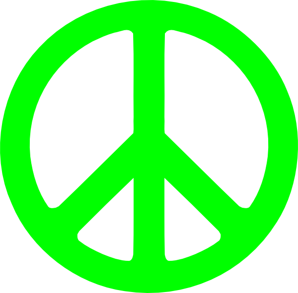 Neon Green Peace Sign Clip Art At Clker Com   Vector Clip Art Online