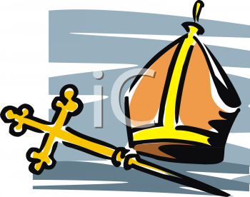 Pope Clipart 0511 1009 1320 1635 Catholic Pope Hat And Staff Clipart