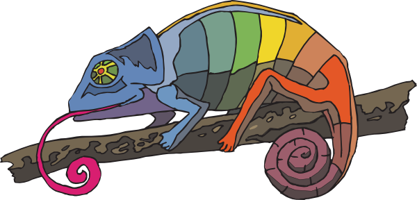 Rainbow Chameleon Clip Art At Clker Com   Vector Clip Art Online