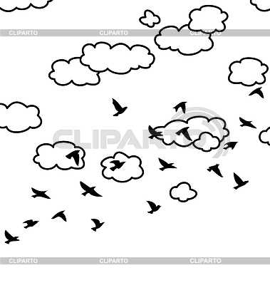 Sky Clipart Black And White Vector Black And White Drawing