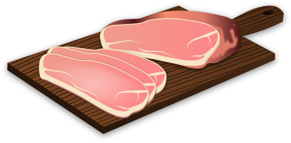 Sliced Ham Cutting Board Clip Art At Clker Com   Vector Clip Art