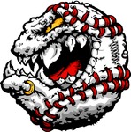 Softball Monster Clipart   Vector Image