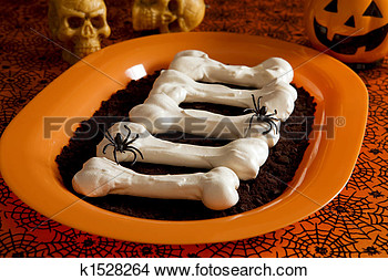 Stock Photo Of Halloween Meringue Bones K1528264   Search Stock Images