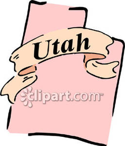 The State Of Utah   Royalty Free Clipart Picture