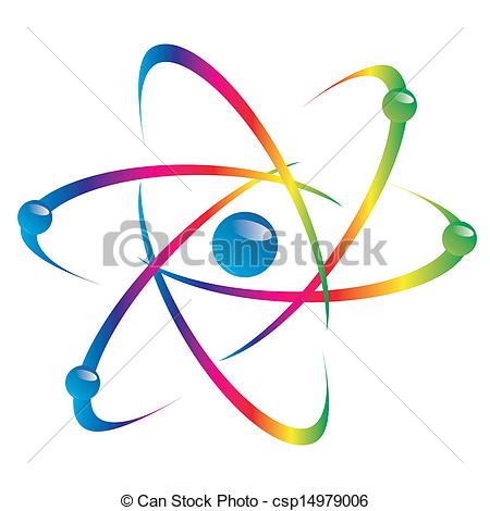 Vector   Atom Part On White Background    Stock Illustration Royalty