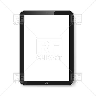 Black Tablet Pc With Blank Screen 20885 Download Royalty Free Vector
