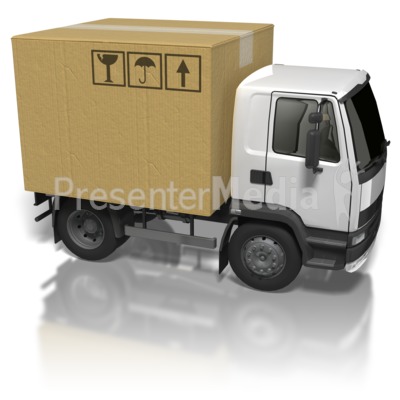 Cardboard Box Truck   Business And Finance   Great Clipart For