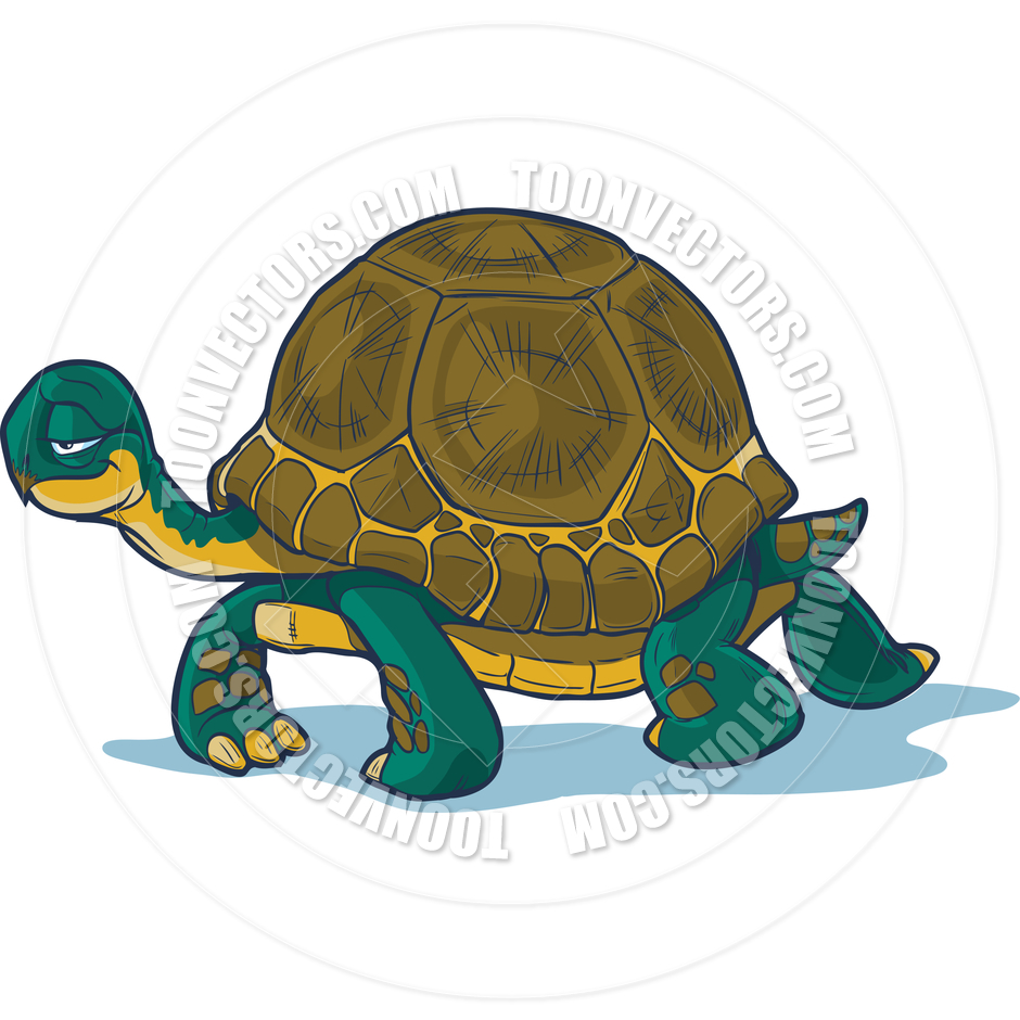 Cartoon Tortoise Walking By Dolimac   Toon Vectors Eps  64544