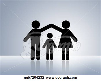 Child Protection Safe Family Warm Home  Clipart Drawing Gg57204232