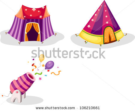 Circus Cannon Clipart Tent And Vector Stock