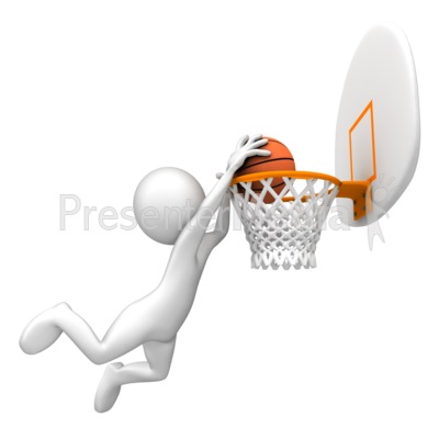 Dunking Basketball Rim   Sports And Recreation   Great Clipart For