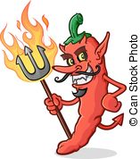Hot Chili Pepper Devil Cartoon   An Evil Red Hot Pepper   