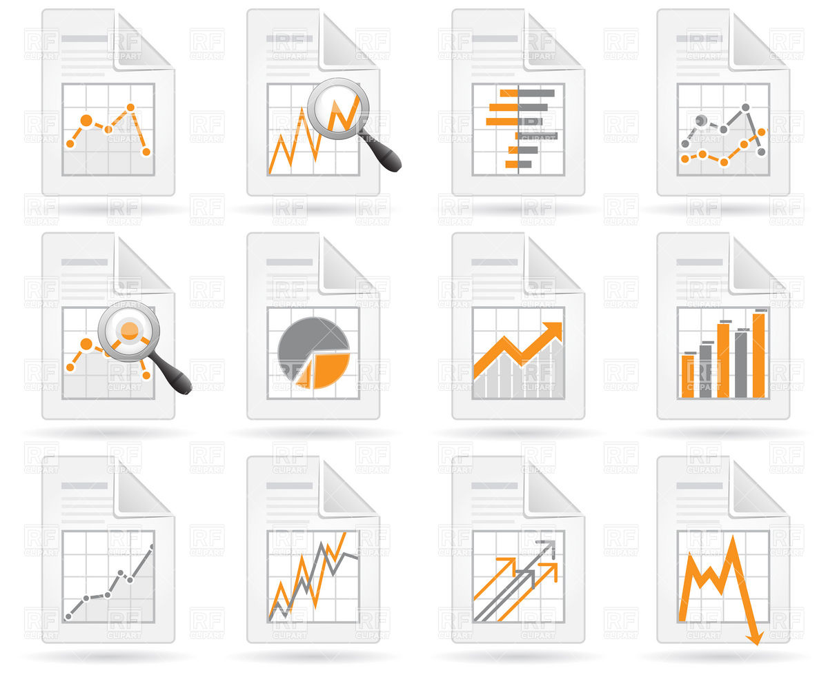 Icons With Diagrams 6352 Download Royalty Free Vector Clipart  Eps