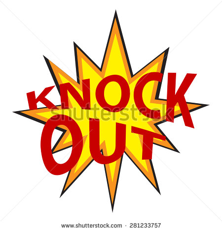 Knock Out Vector Illustration Clipart