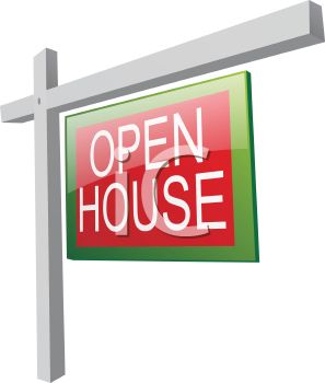 Open House Sign   Royalty Free Clipart Image