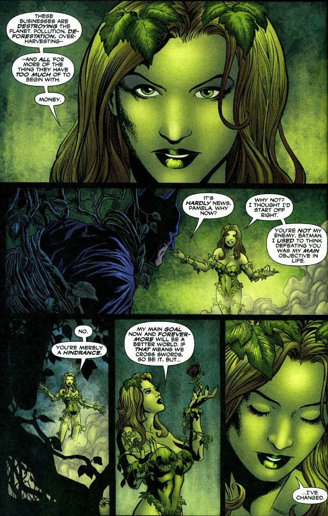 Poison Ivy In A Dc Comics From 2006 With Leaves In Her Hair  Closeups