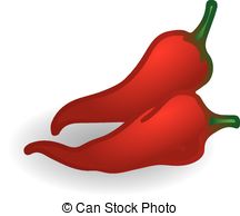 Red Hot Peppers   Hot Red Pepper Is Used As A Spice Vector