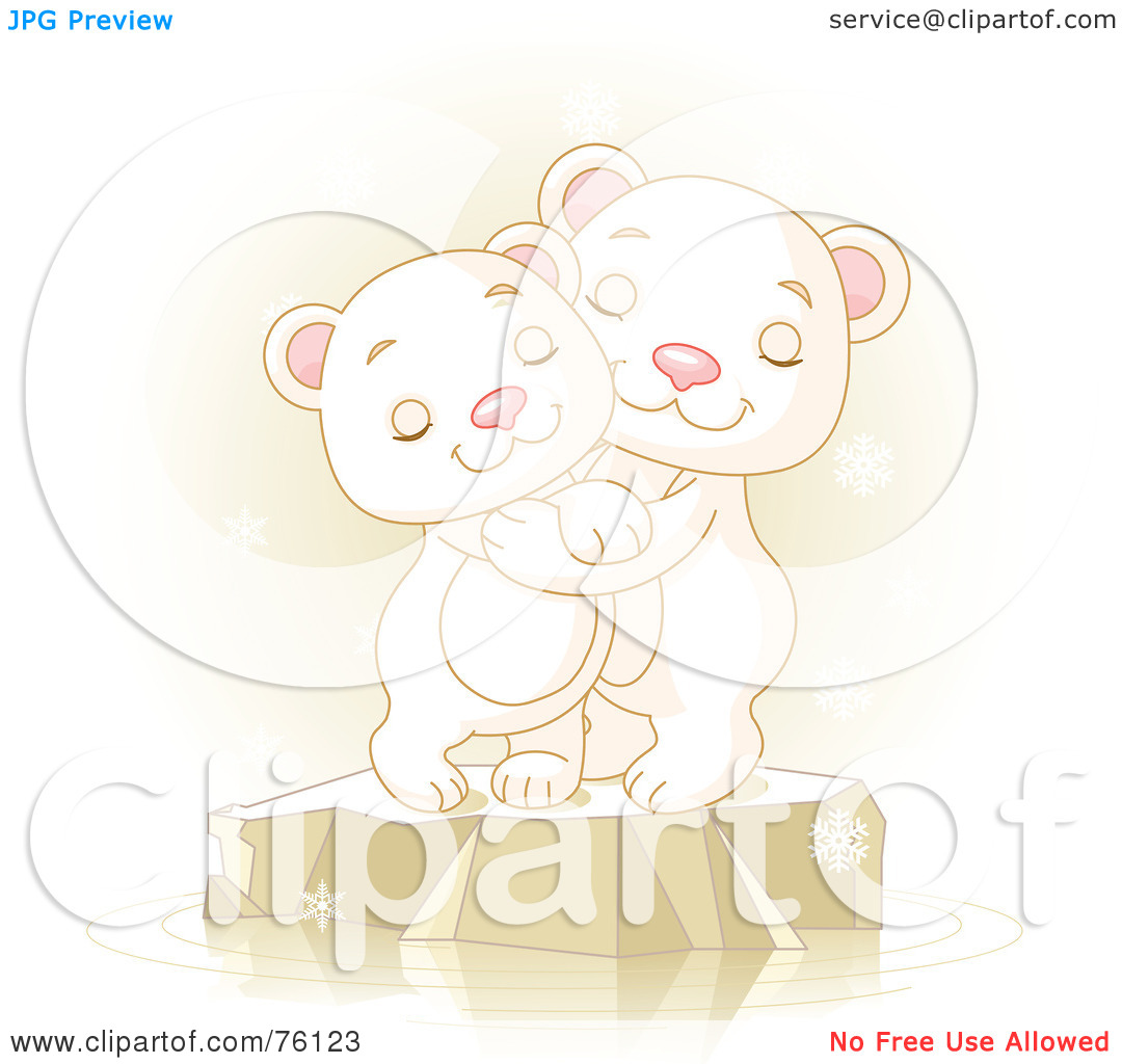 Royalty Free  Rf  Clipart Illustration Of Two Adorable Polar Bears