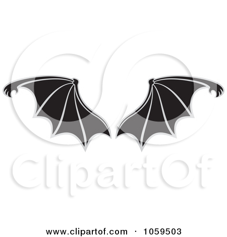 Royalty Free  Rf  Illustrations   Clipart Of Bat Wings  1
