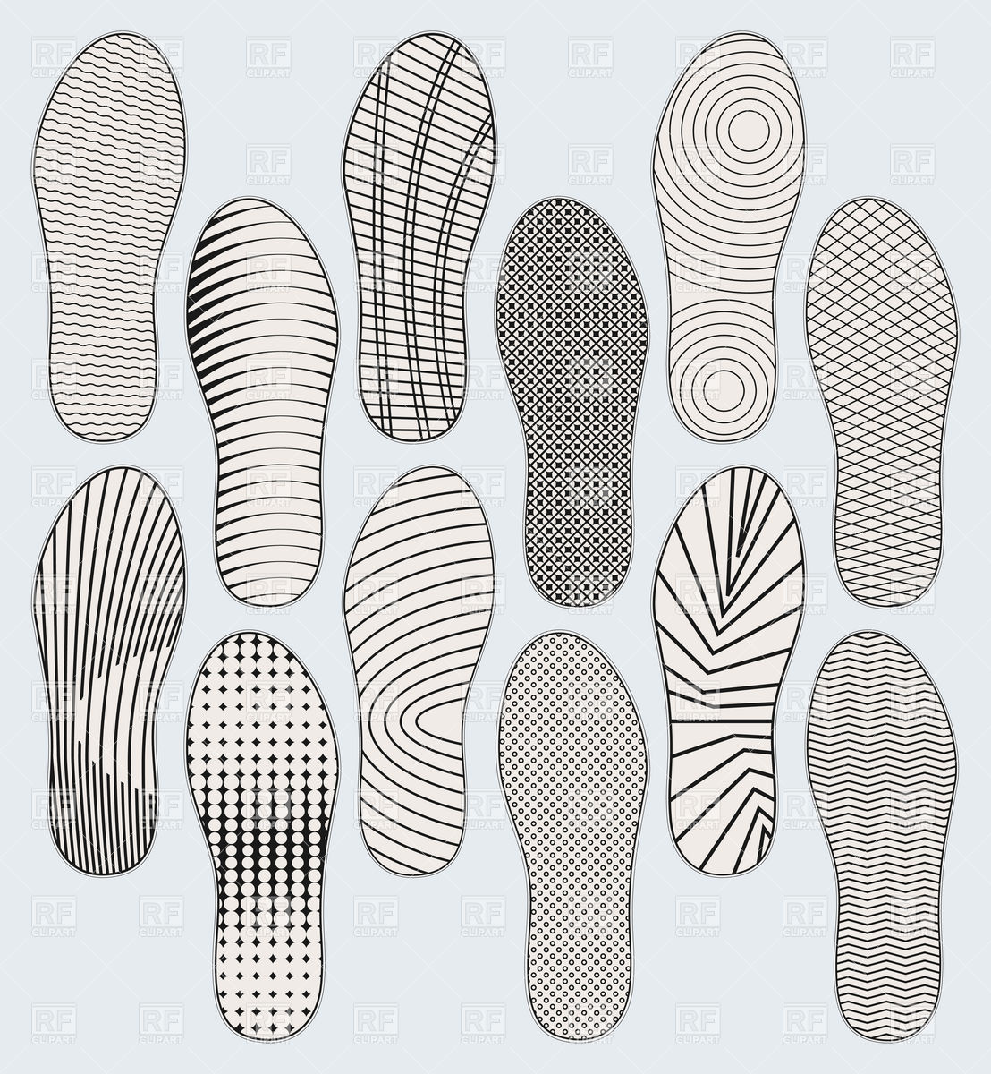 Shoe Sole Patterns Download Royalty Free Vector Clipart  Eps