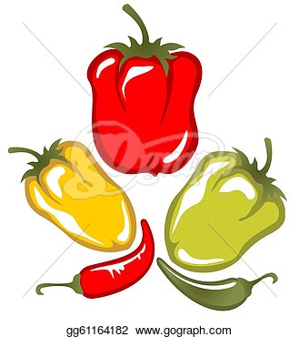 Stock Illustration   Pepper And Paprika  Clipart Illustrations