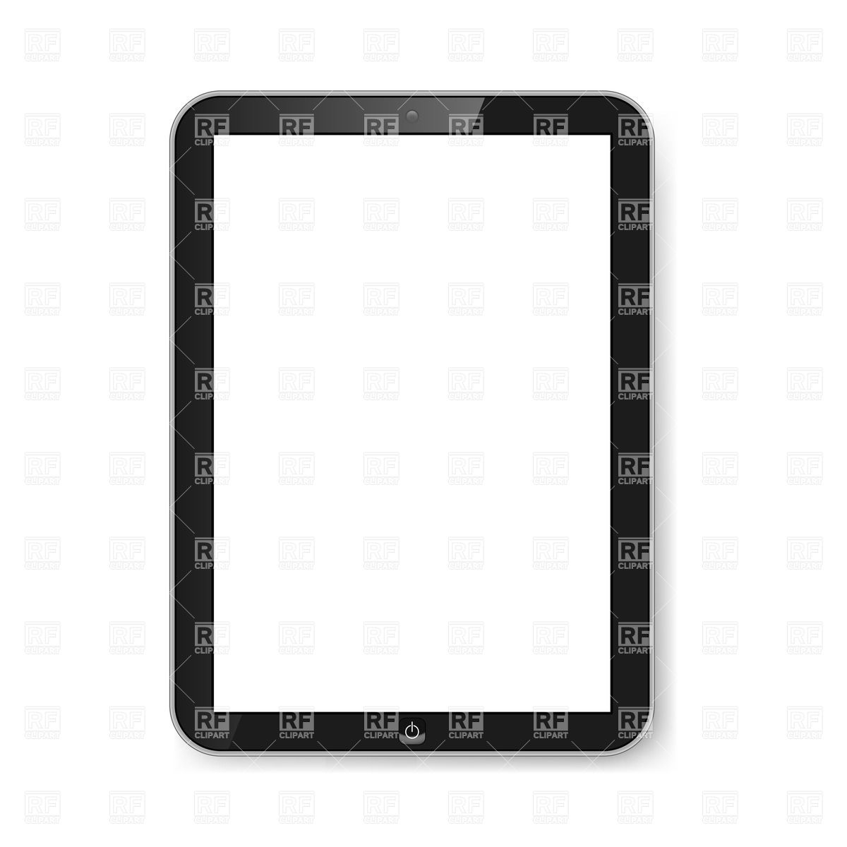 Tablet Pc With Blank Screen Download Royalty Free Vector Clipart    
