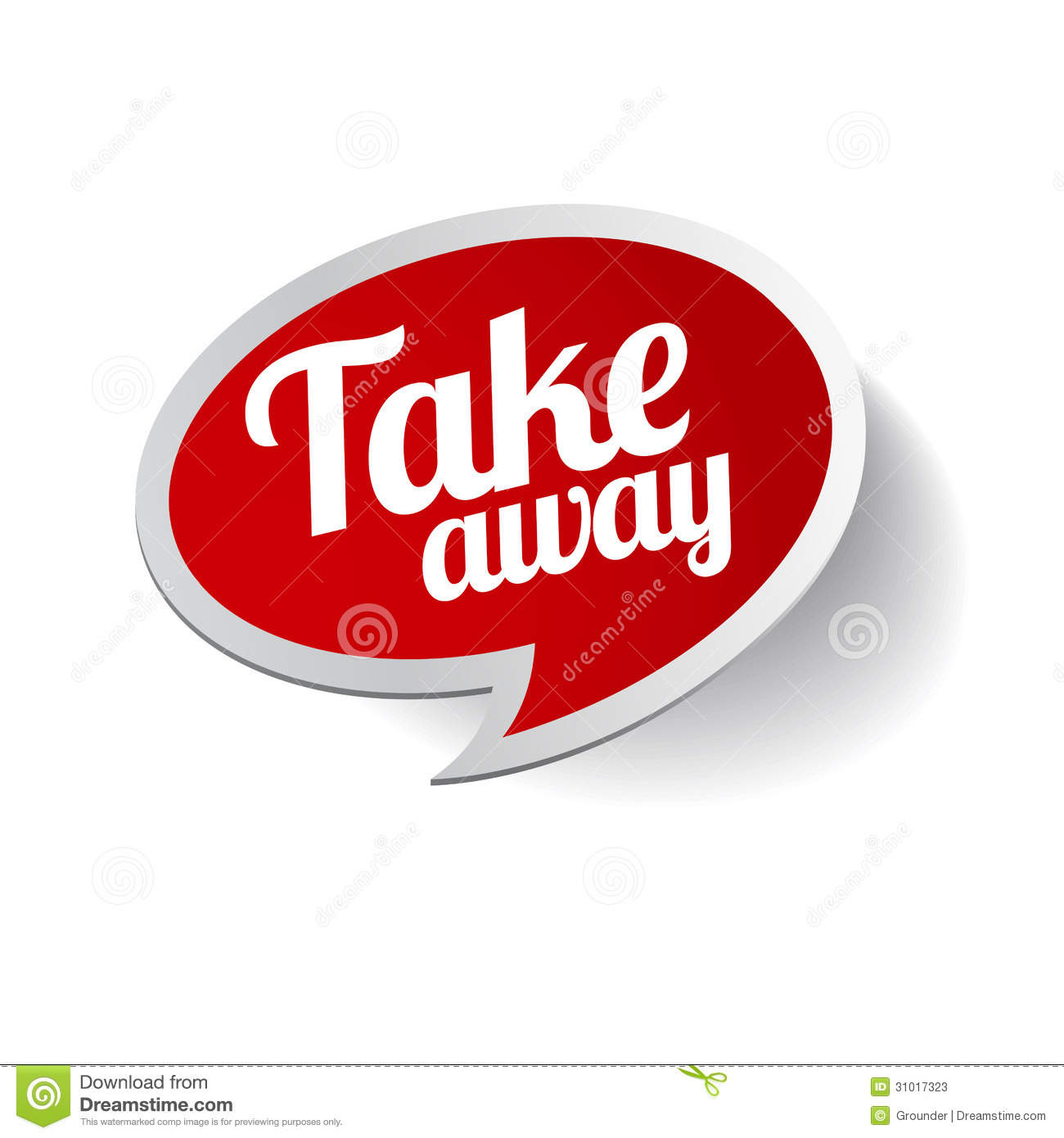 Take Away Sticker Label Stock Photos   Image  31017323