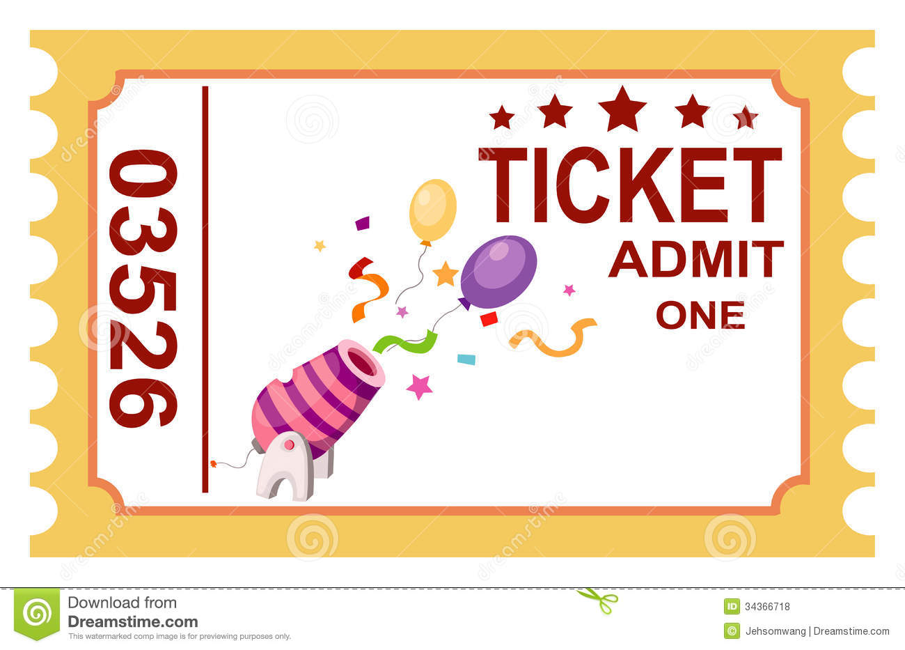 Ticket Circus Cannon Royalty Free Stock Photos   Image  34366718