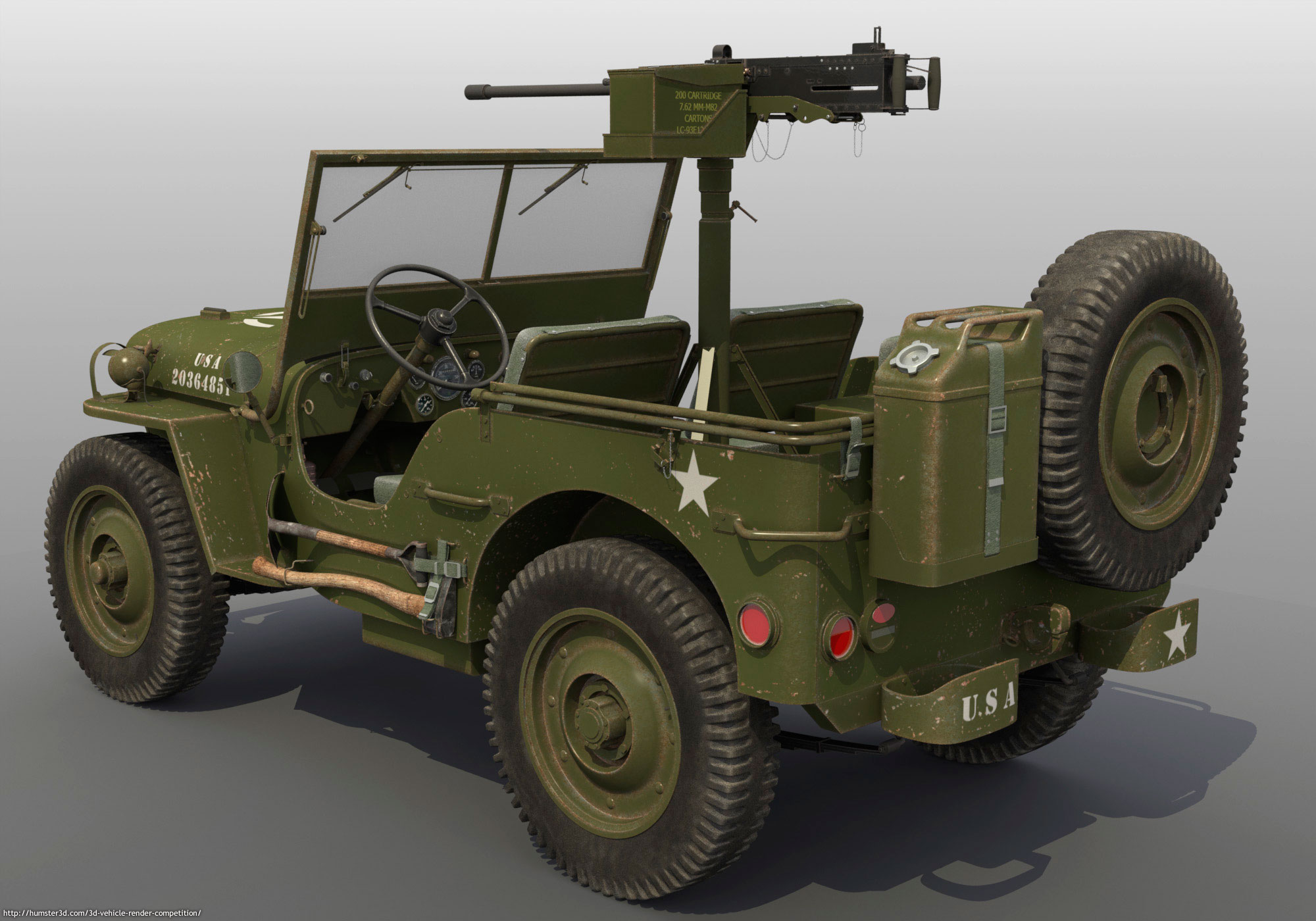 Willys U S  Army Jeep   Rod Deweese   3d Vehicle Competition