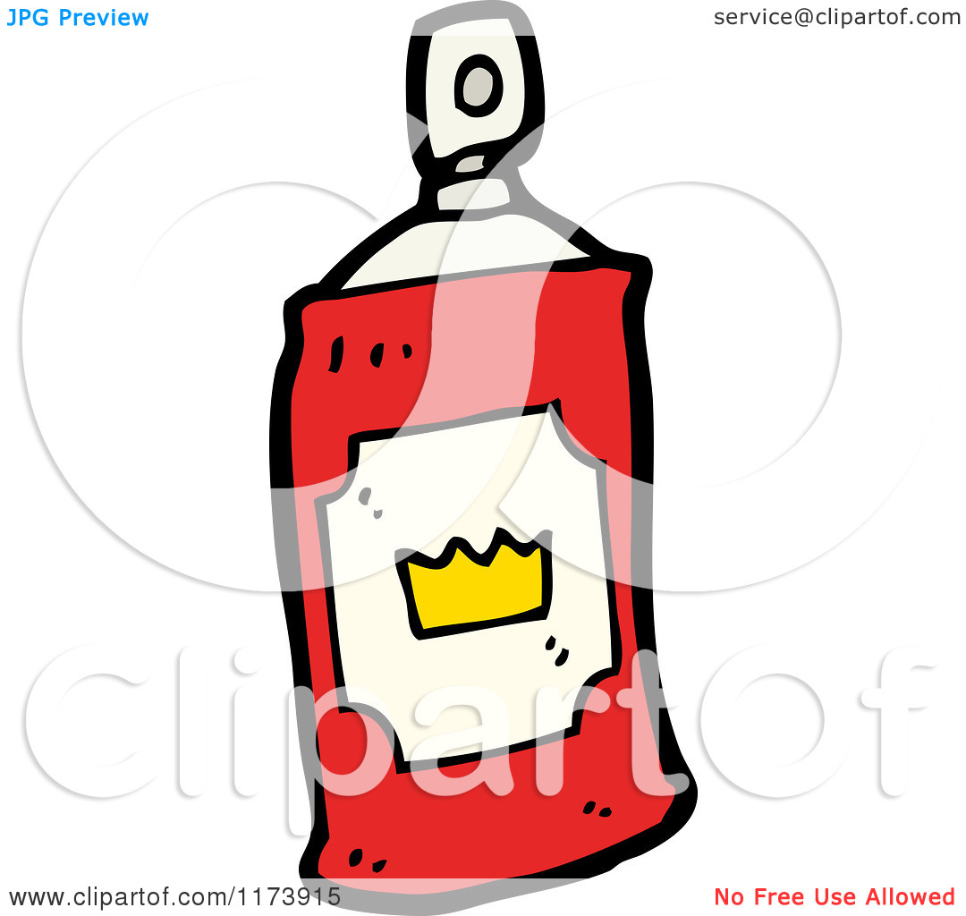 Cartoon Of A Spray Can   Royalty Free Vector Clipart By    