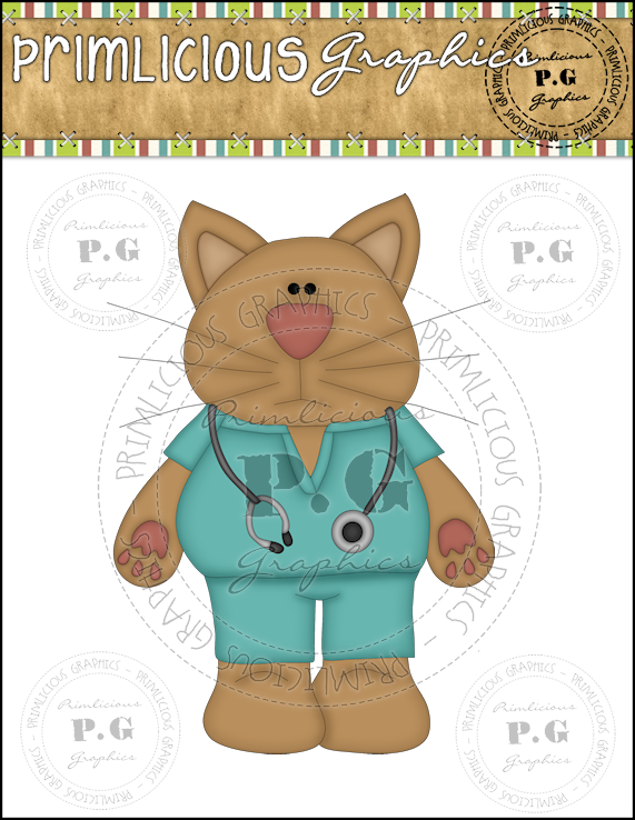 Clip Art Nurse  Nurse Cat Clipart Single