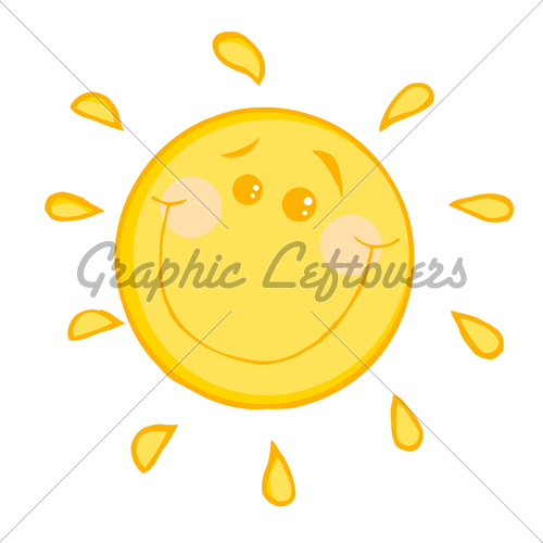 Clipart Cartoon Characters  Smiling Sun Cartoon Character