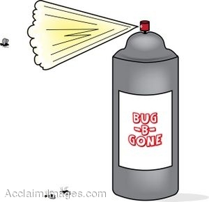 Description  Clip Art Of A Can Of Bug B Gone Spray With Dead Flies    