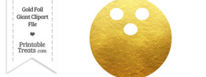 Gold Foil Giant Bowling Ball Clipart