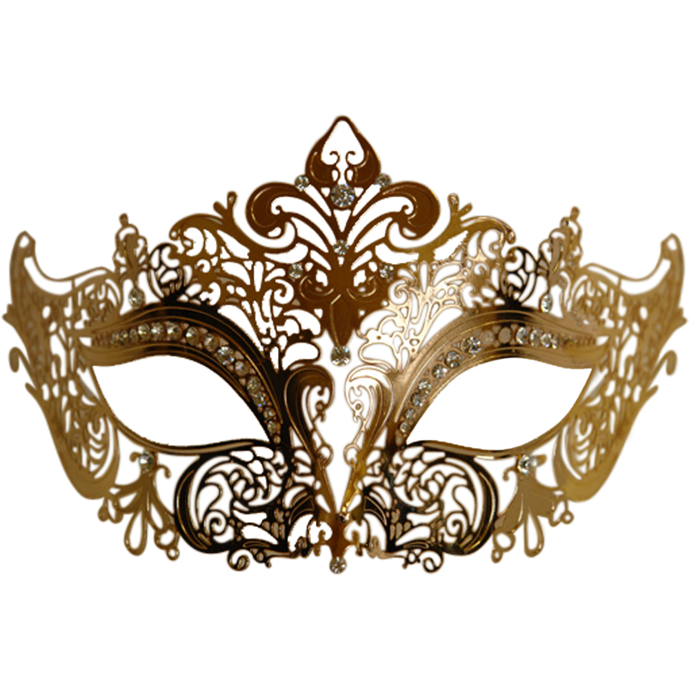 Gold Metal Venetian Half Mask